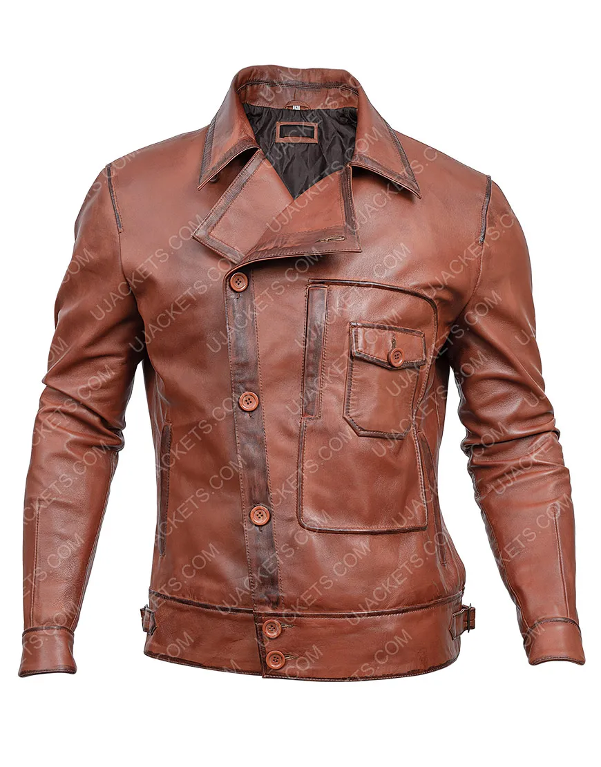 Howard Hughes The Aviator Leather Jacket | Leonardo DiCaprio Jacket