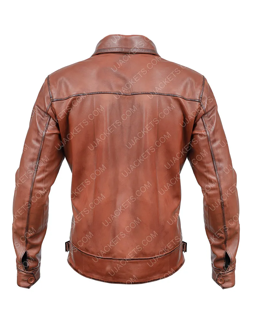 Howard Hughes The Aviator Leather Jacket | Leonardo DiCaprio Jacket