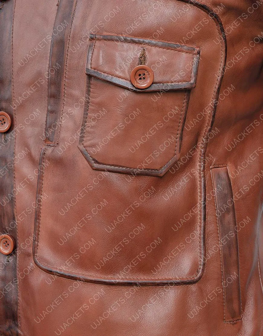 Howard Hughes The Aviator Leather Jacket | Leonardo DiCaprio Jacket