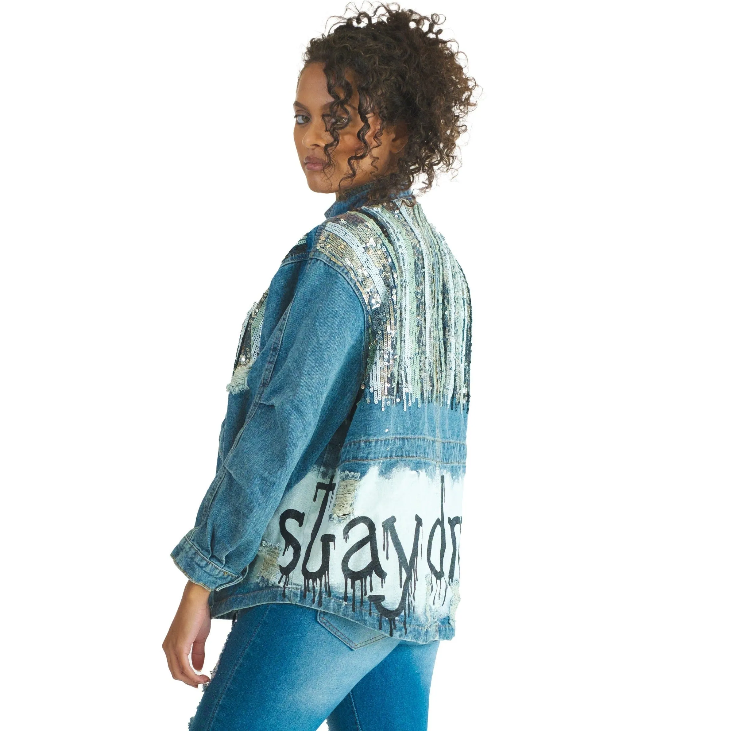 In-Stock 'STAY DRIPPY' DENIM JACKET