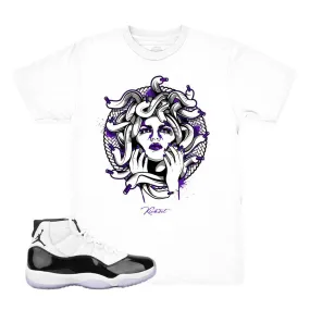 Jordan 11 Concord Medusa White Shirt