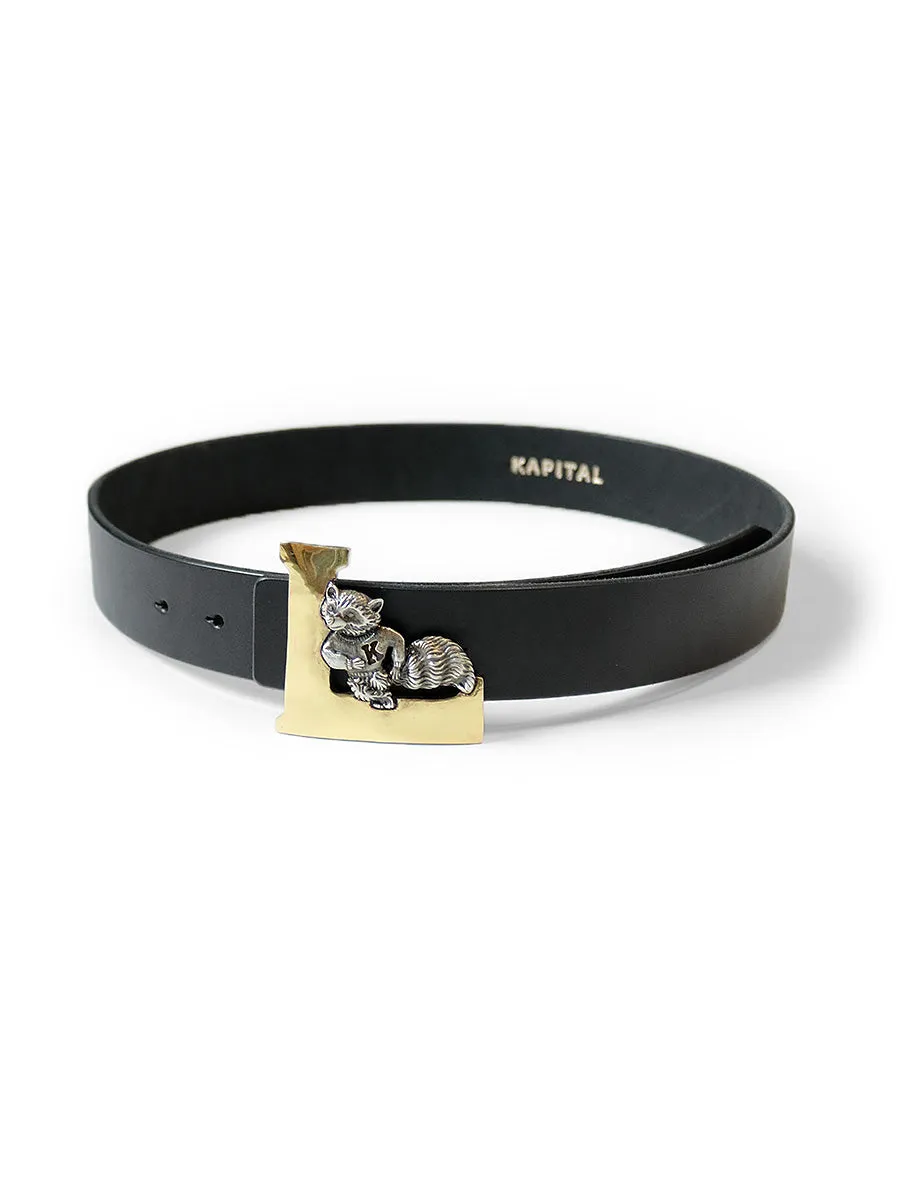 Kapital Leather Laundry Raccoon Buckle Belt