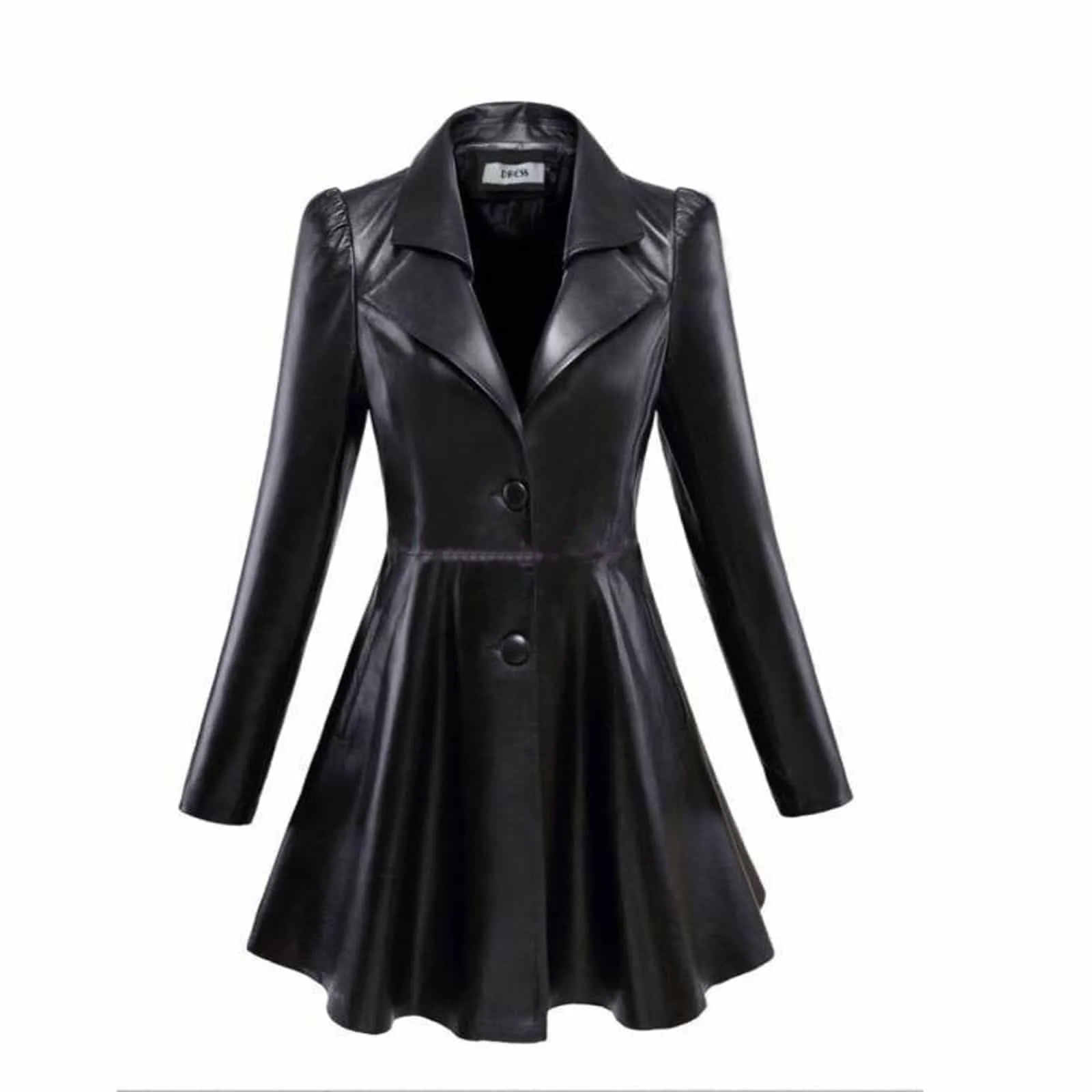 Long Leather Coat for Women | Custom Ladies Leather Coat | Kilt and Jacks