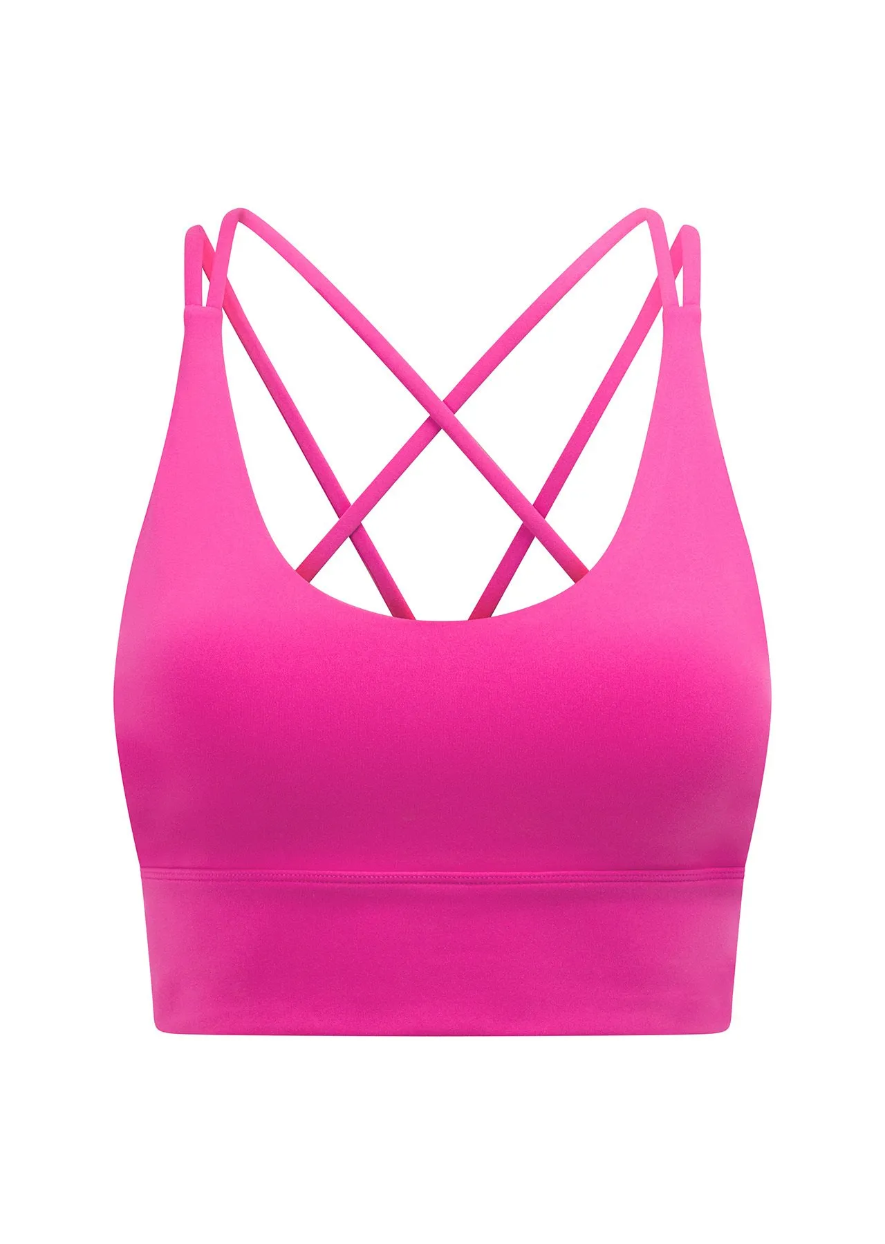 Lotus Longline Sports Bra | Pink | All Day Support | Lorna Jane Australia