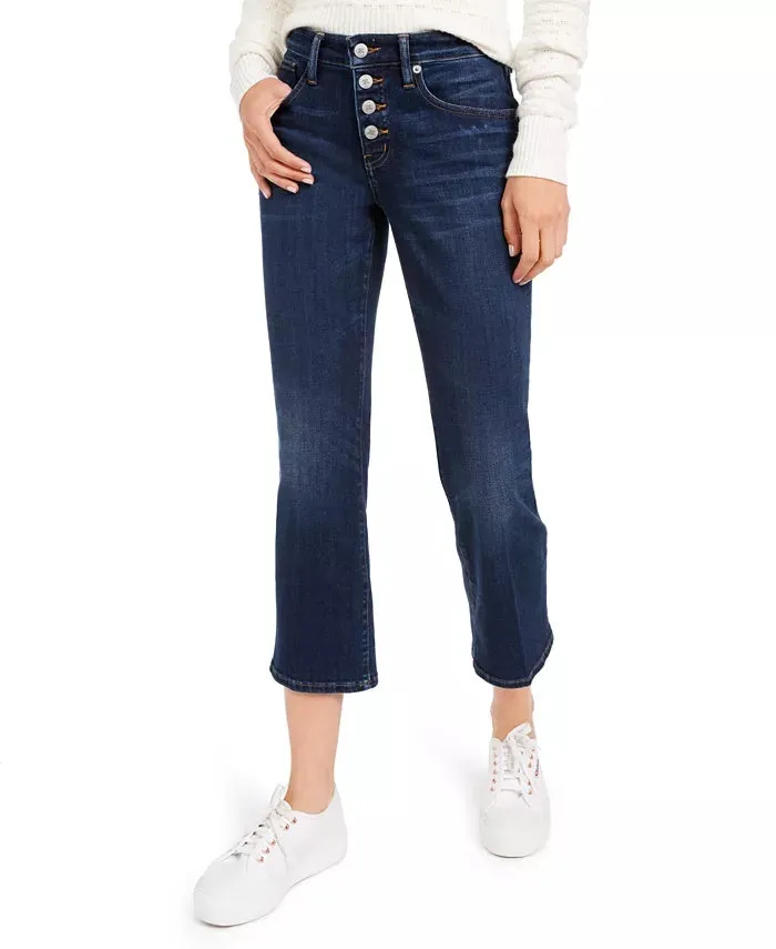 Lucky Brand Women's Ava Mini Flare Capri Jeans Blue Size 30X26