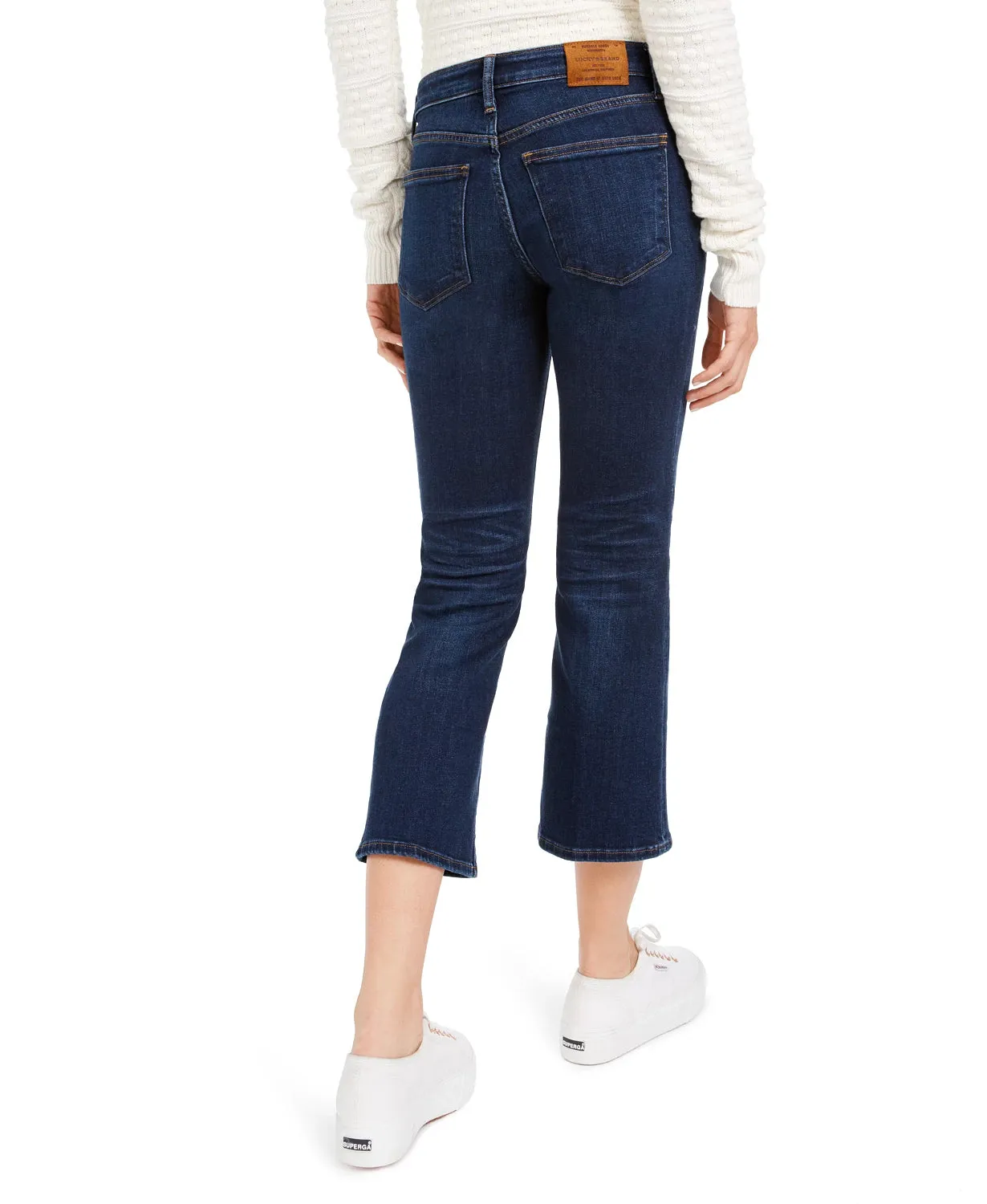 Lucky Brand Women's Ava Mini Flare Capri Jeans Blue Size 30X26