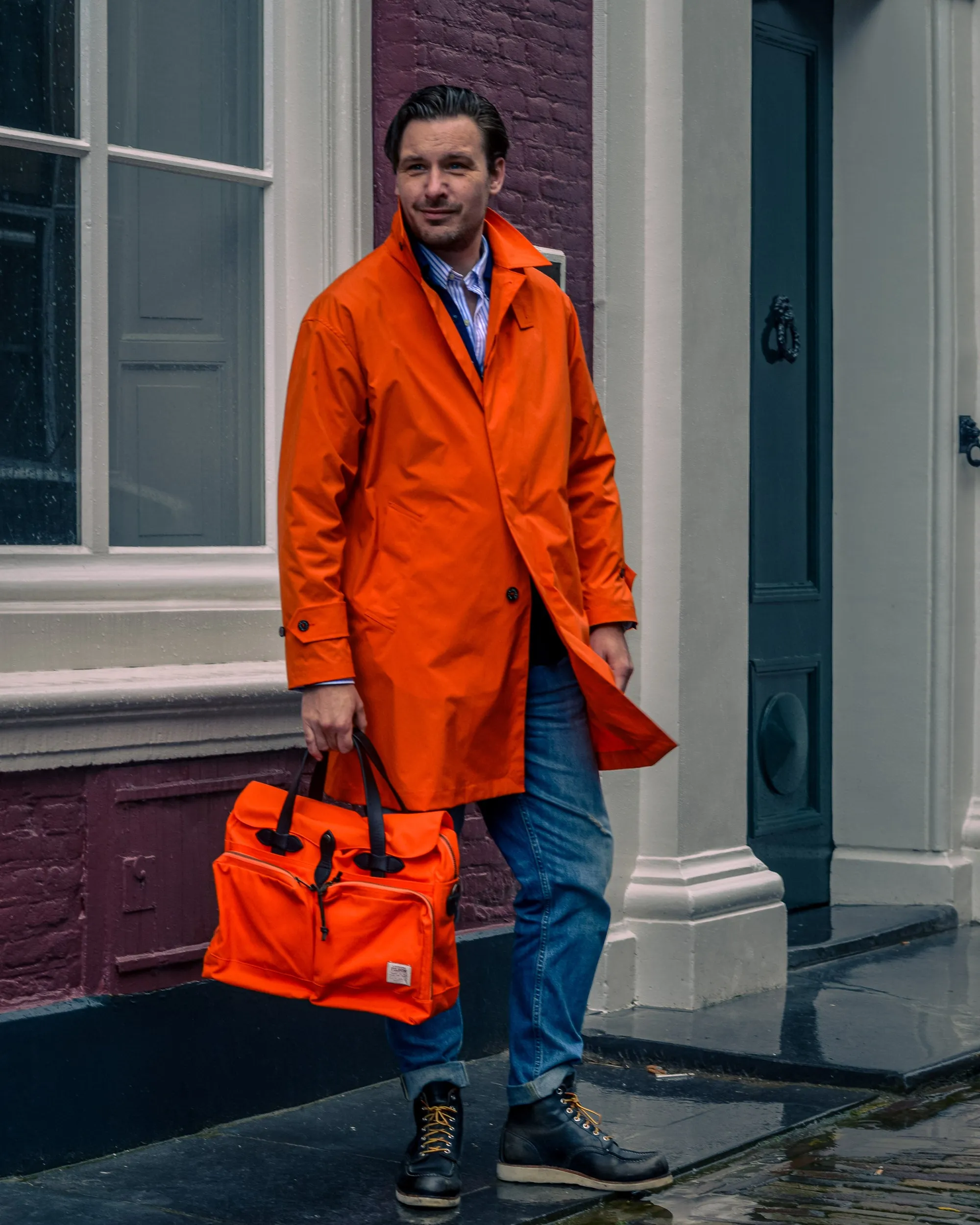 Mackintosh Soho Coat Orange