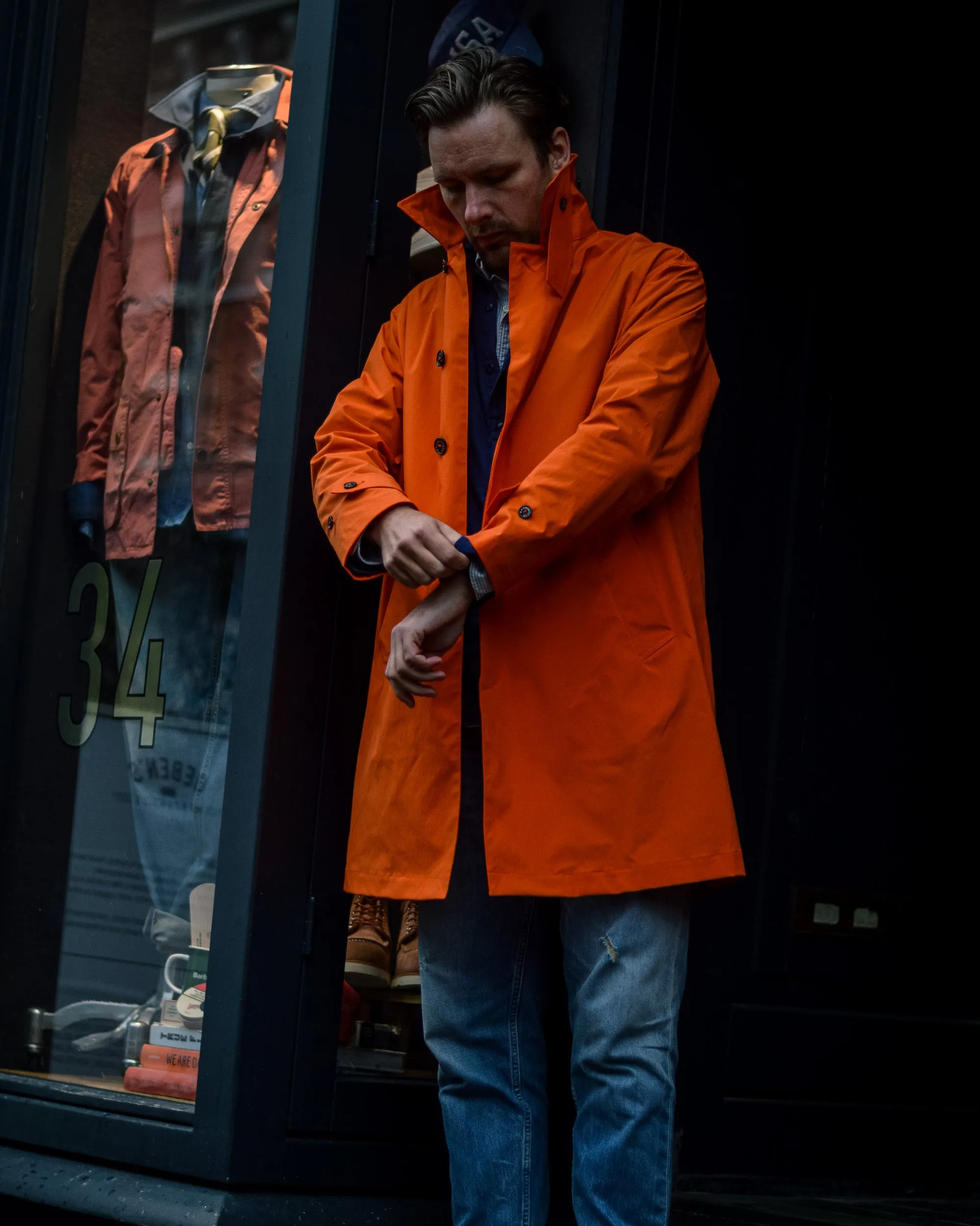 Mackintosh Soho Coat Orange