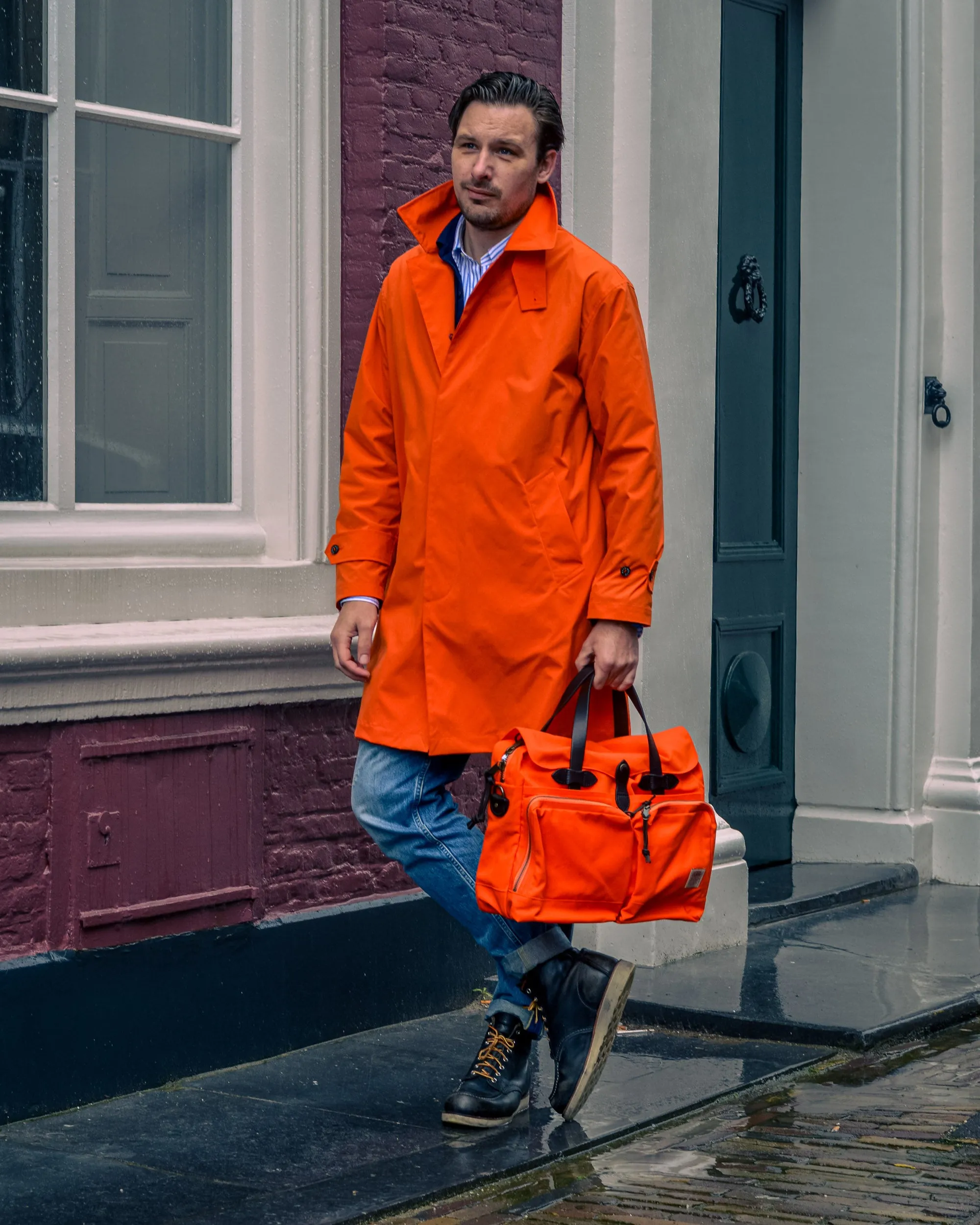 Mackintosh Soho Coat Orange