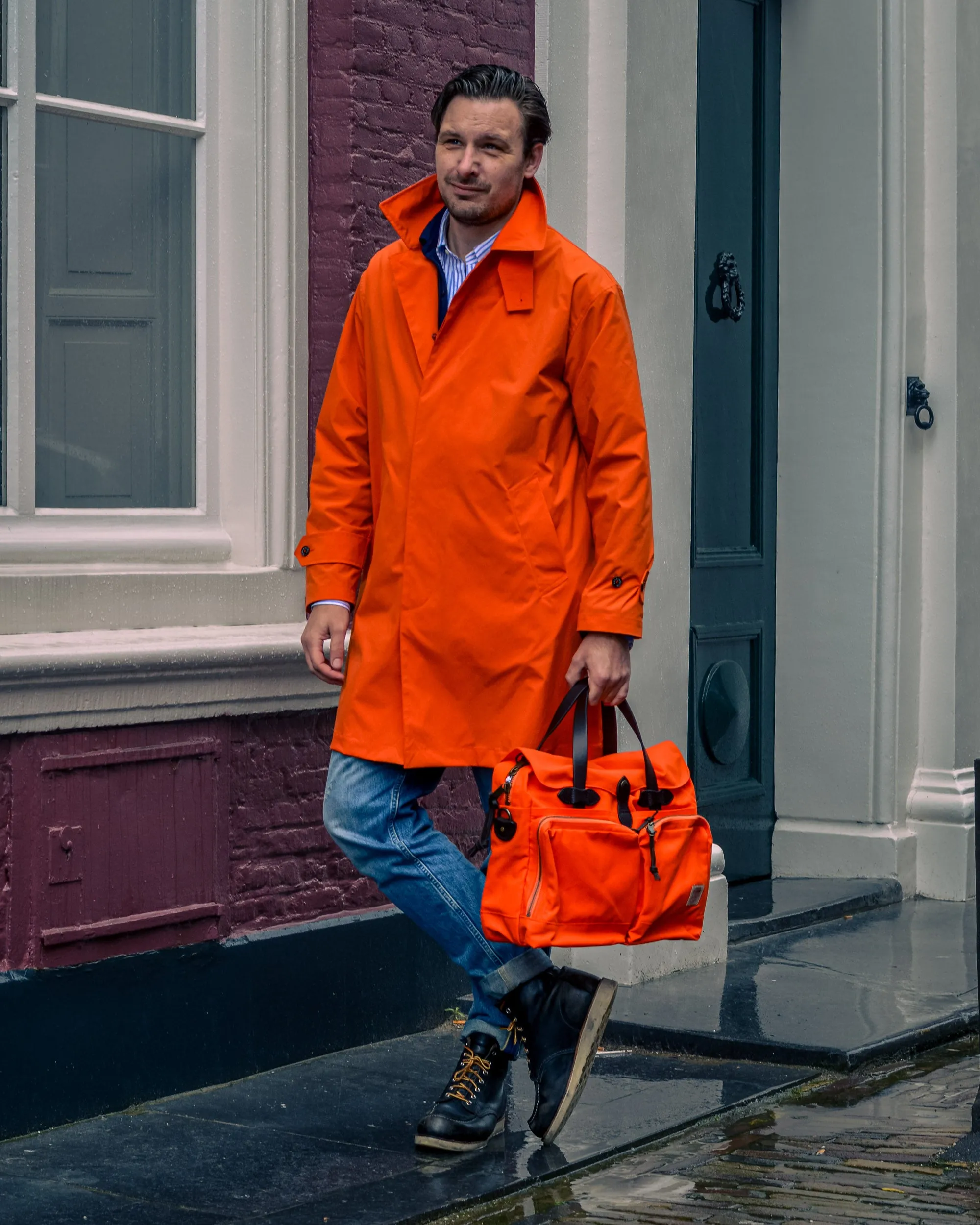 Mackintosh Soho Coat Orange