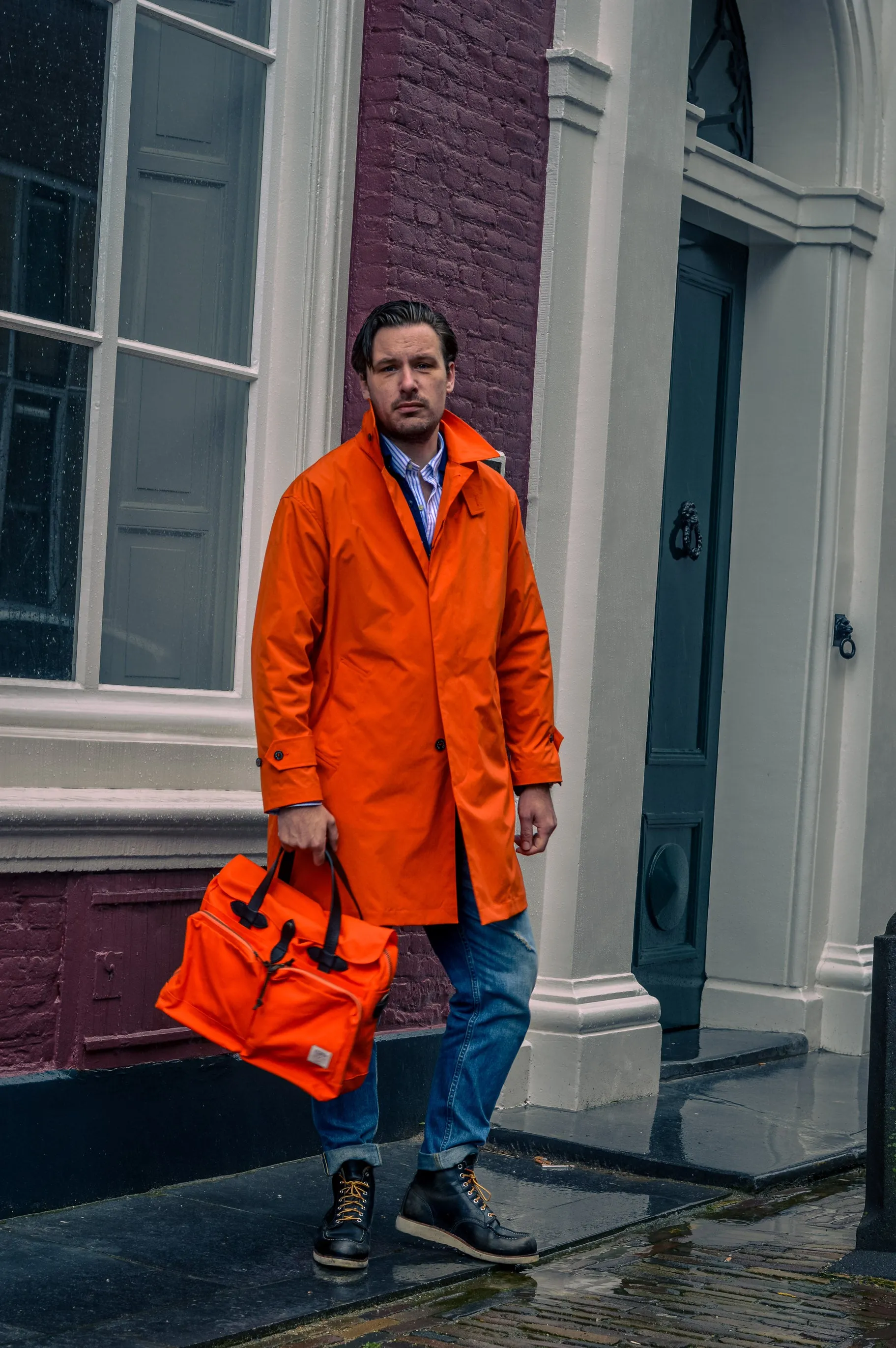 Mackintosh Soho Coat Orange