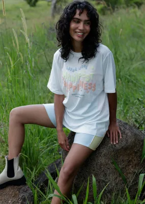 Manifest Happiness Transdry Relaxed Tee | White | Sale | Lorna Jane Australia