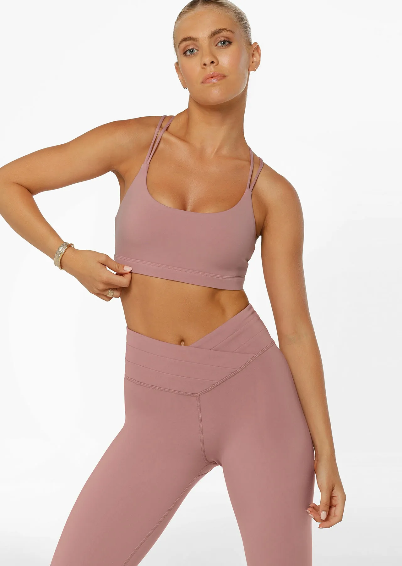 Meditate Recycled Sports Bra | Pink | Sale | Lorna Jane Australia