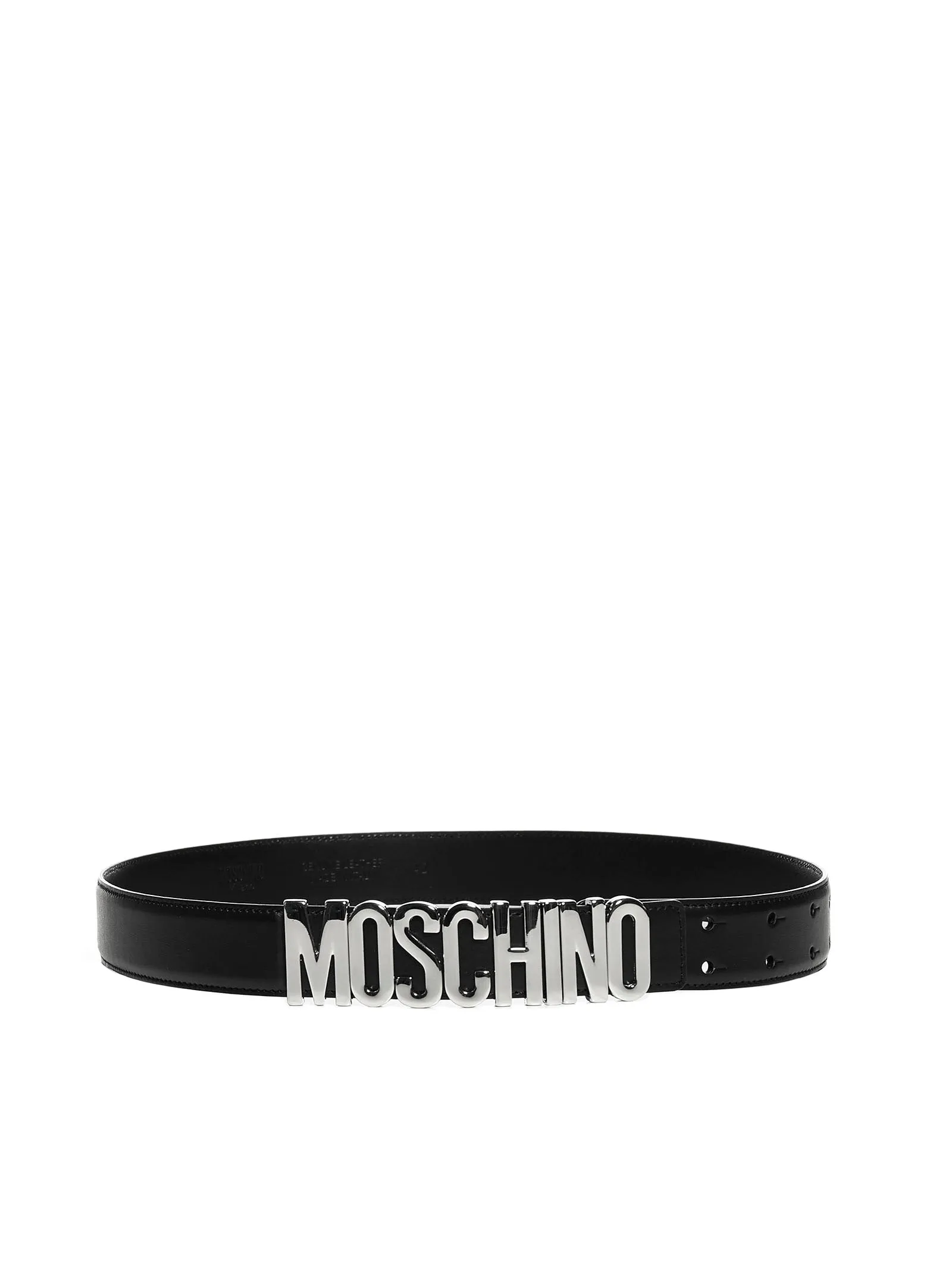 Moschino Lettering Logo Plaque Belt