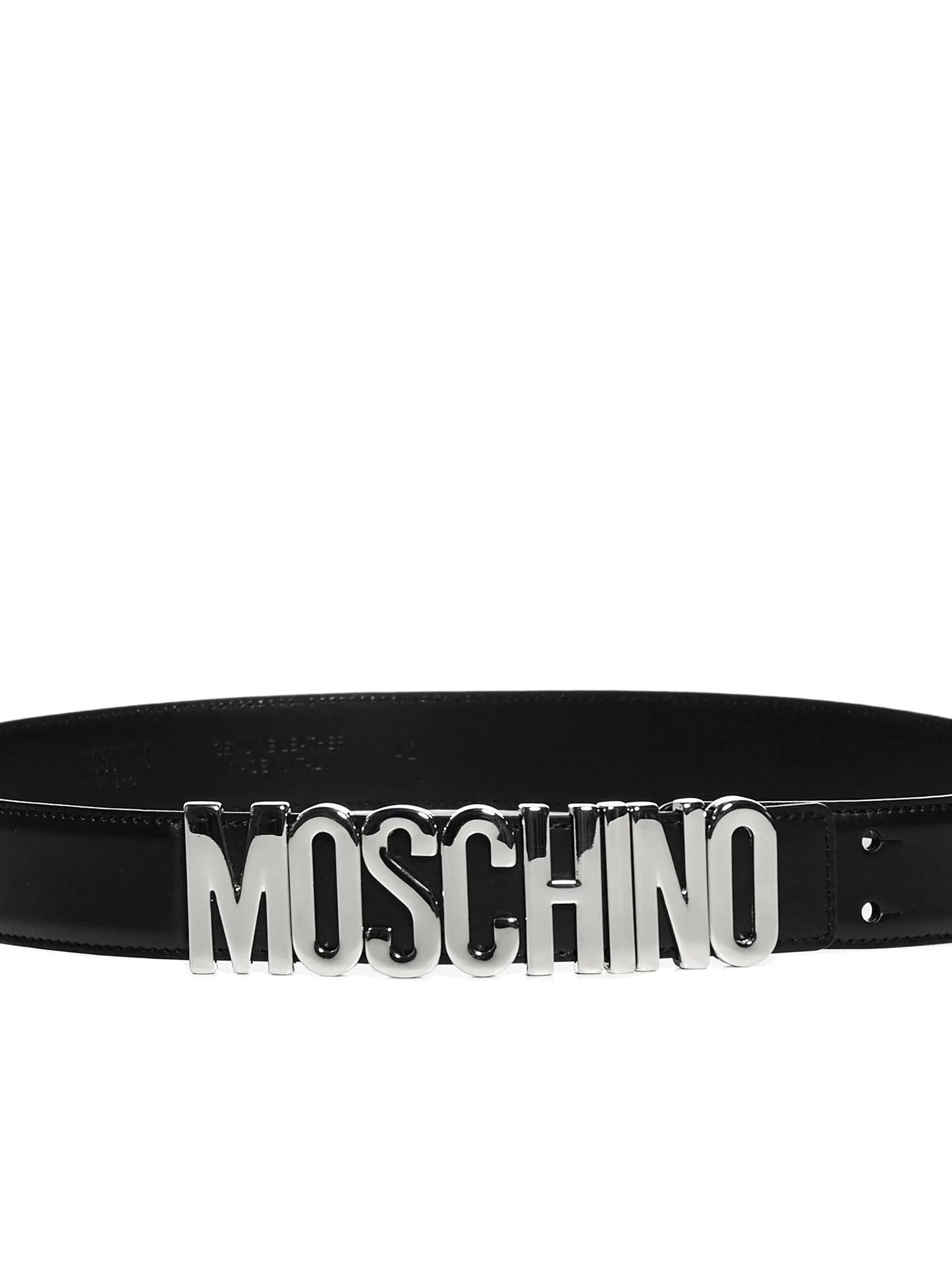 Moschino Lettering Logo Plaque Belt