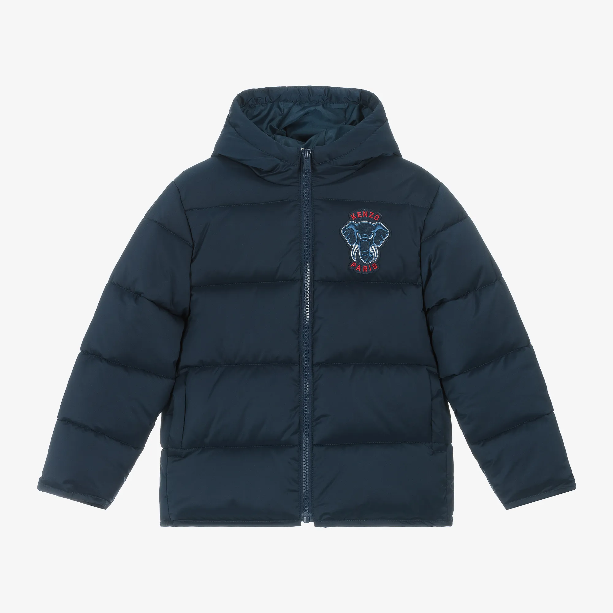 Navy Blue Hooded Puffer Coat