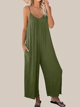 Navy Blue Wide Leg Jumpsuit for Effortless Summer Style