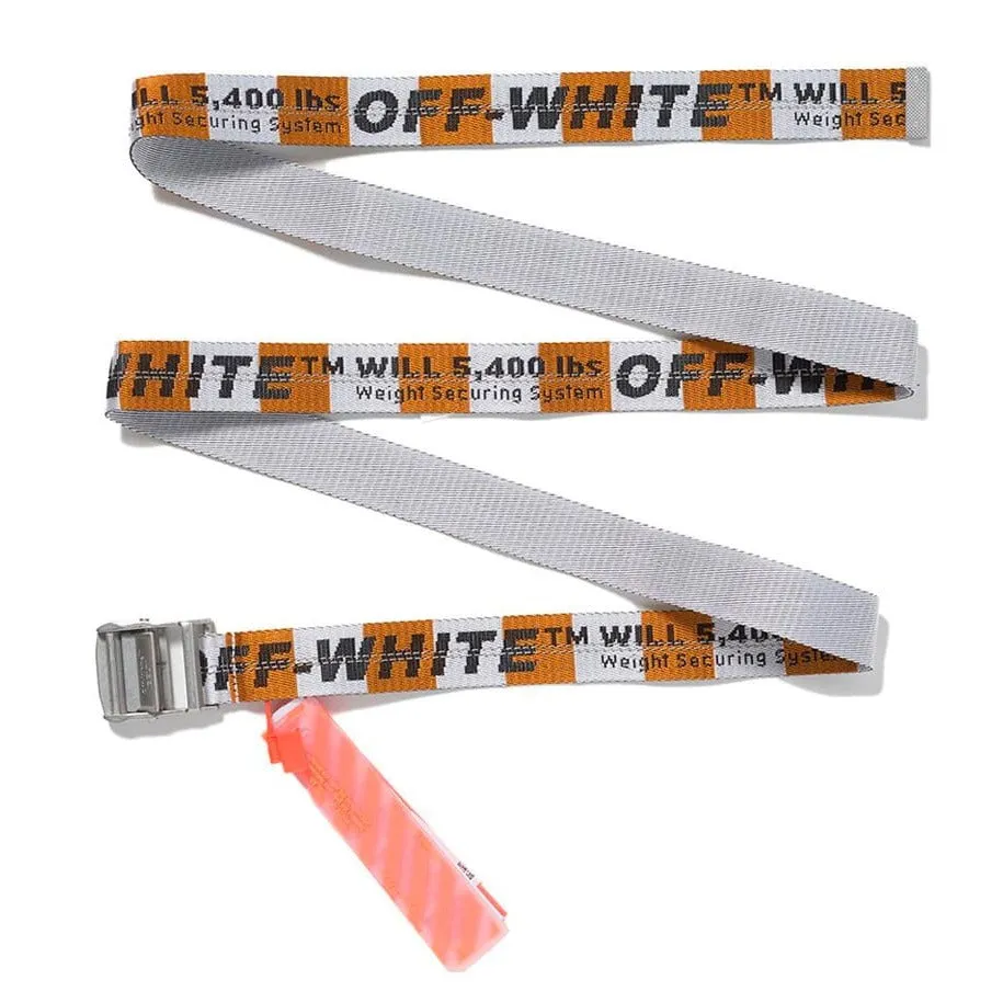 OFF-WHITE Virgil Abloh Figures of Speech Industrial Belt White Orange