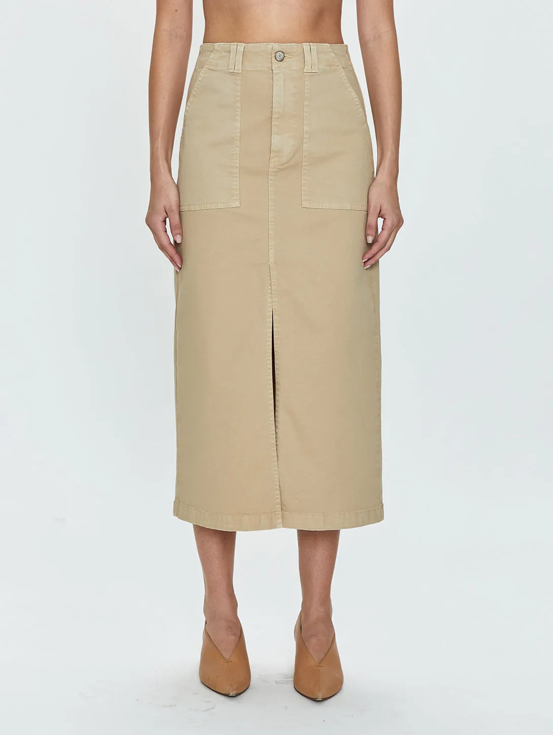 Pamela Utility Skirt - Latte