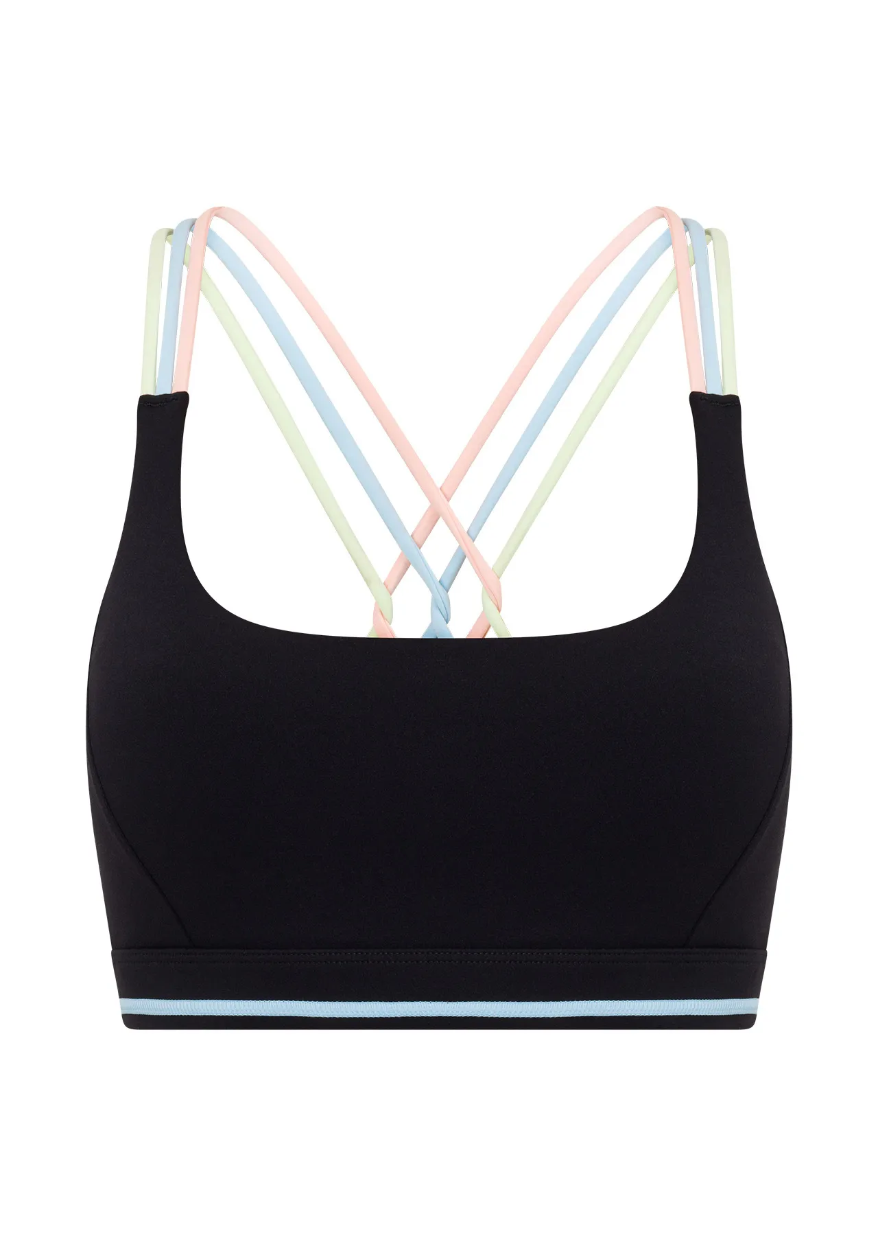 Pastel Glow Recycled Sports Bra | Black | Sale | Lorna Jane Australia