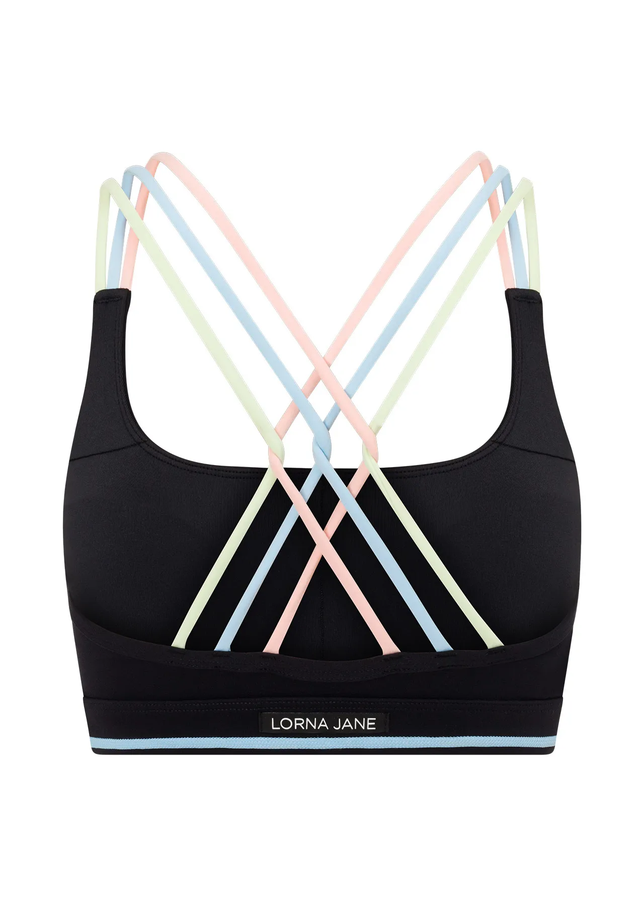 Pastel Glow Recycled Sports Bra | Black | Sale | Lorna Jane Australia