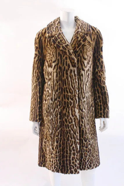 Rare Vintage 60's Genuine Cat Fur Coat