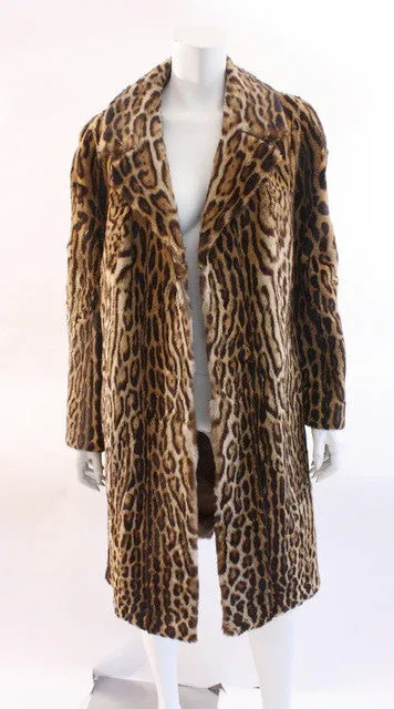 Rare Vintage 60's Genuine Cat Fur Coat