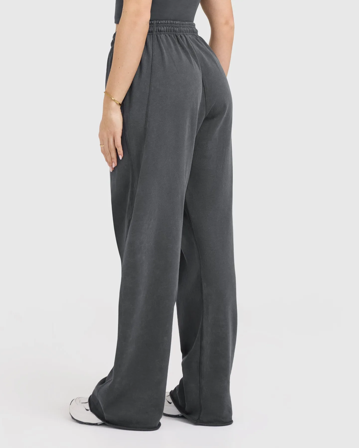 Raw Lounge Wide Leg Joggers | Coal