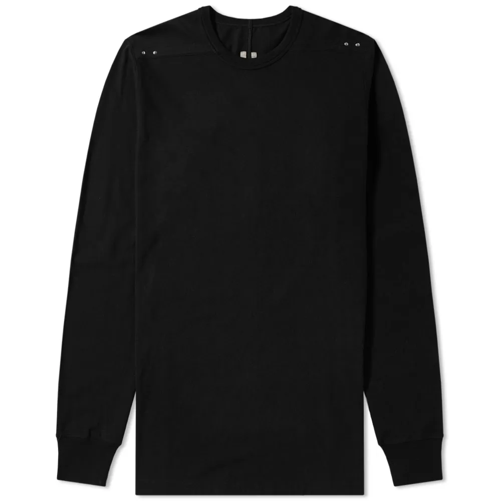 Rick Owens Long Sleeve Riveted Level TeeBlack