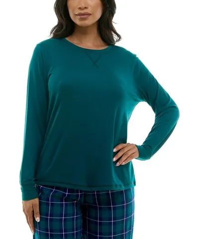 Roudelain Women's Cozy Luxe Long-Sleeve Crewneck Pajama Top