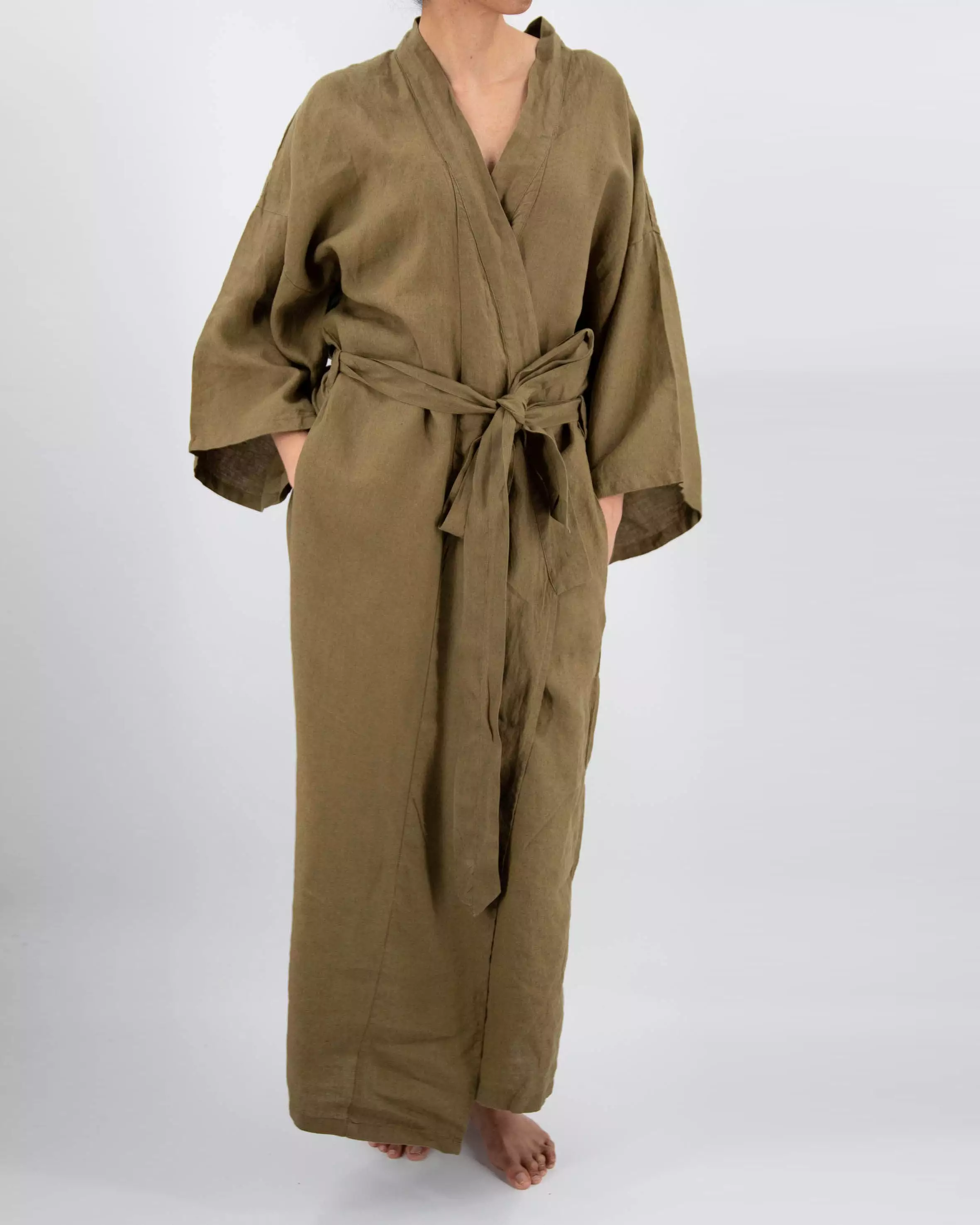 Sai Full-Length Linen Robe