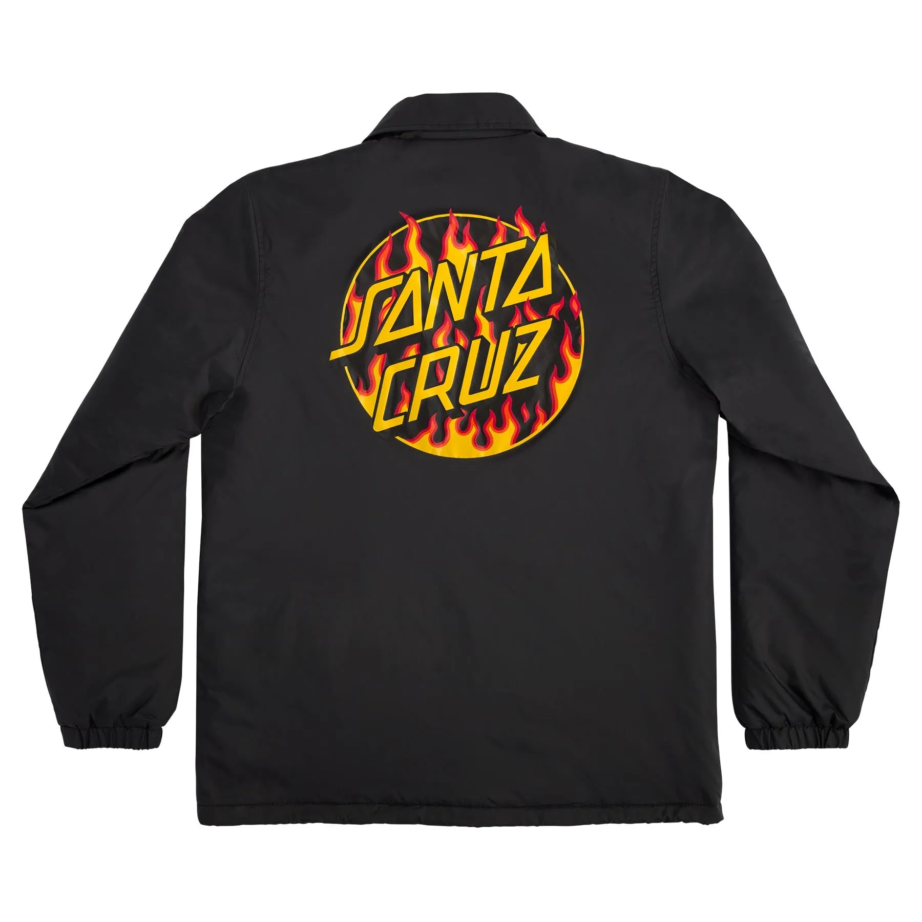 SANTA CRUZ x THRASHER FLAME DOT COACH JACKET (BLACK)