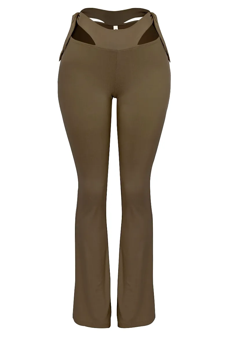 Sheridan Flare Leggings - Brown