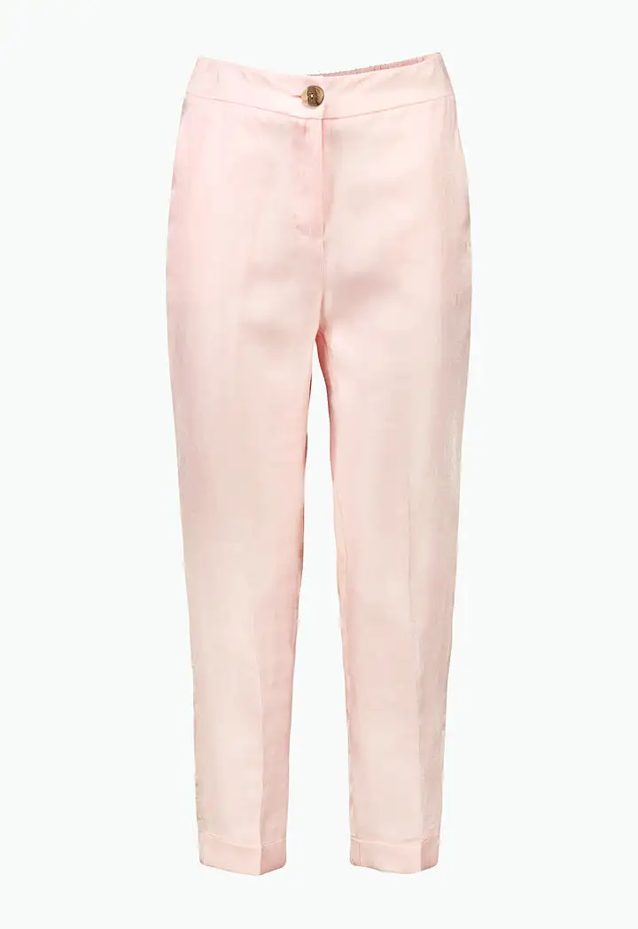 Straight Leg Elastic Back Waist Trouser