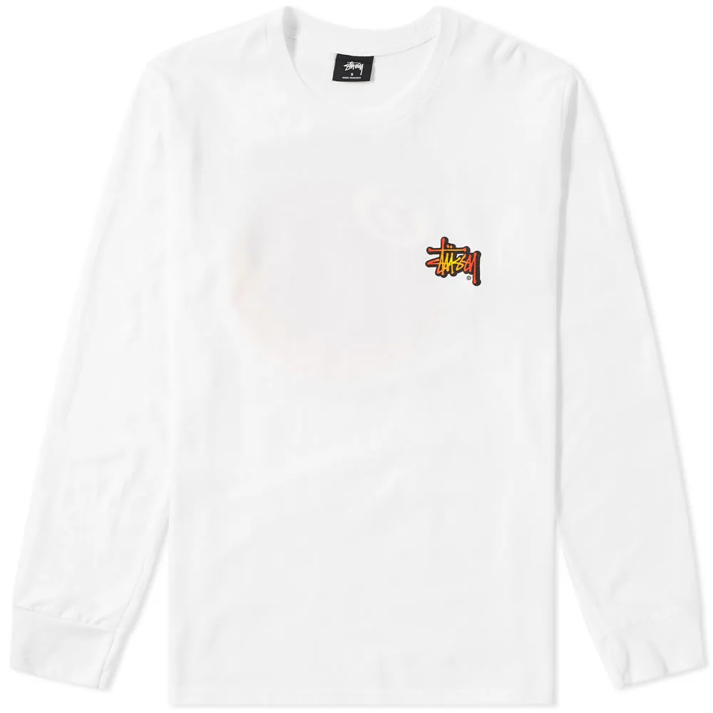 Stussy Long Sleeve Fireball TeeWhite