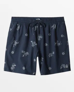 Sundays Layback 17 Elastic Waist Shorts - Denim Blue