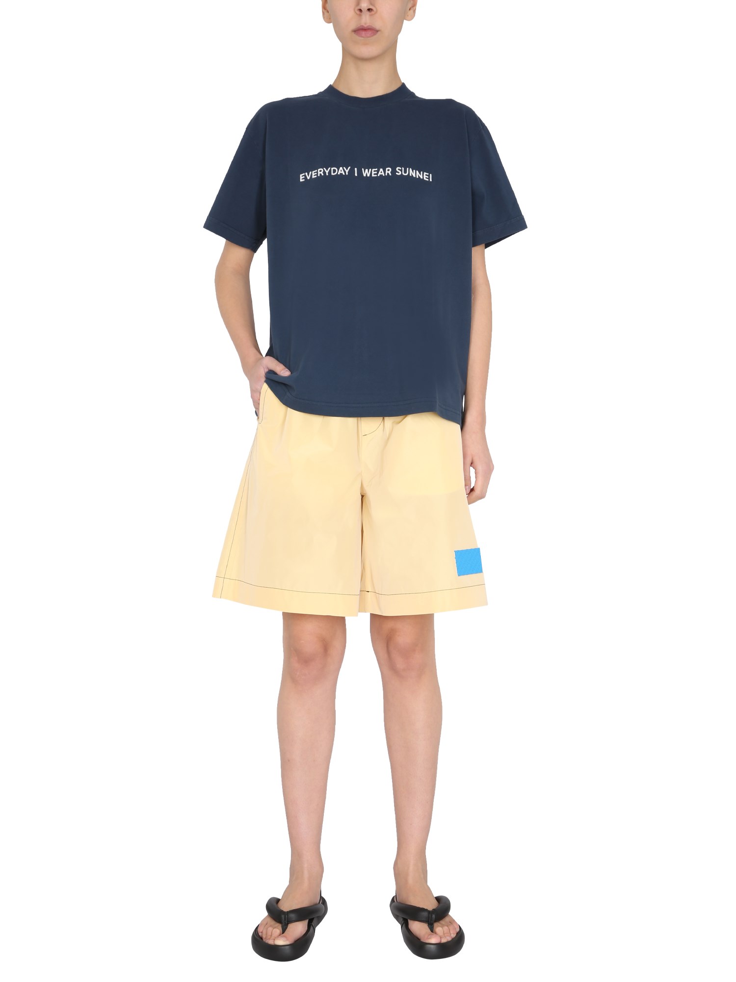 SUNNEI    PATCH AND ELASTIC WAIST SHORTS