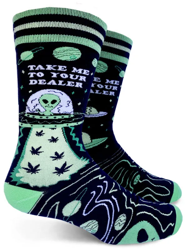 Take Me To Your Dealer Mens Crew Socks