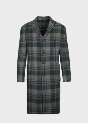 Taupe Multi Color Plaid Coat