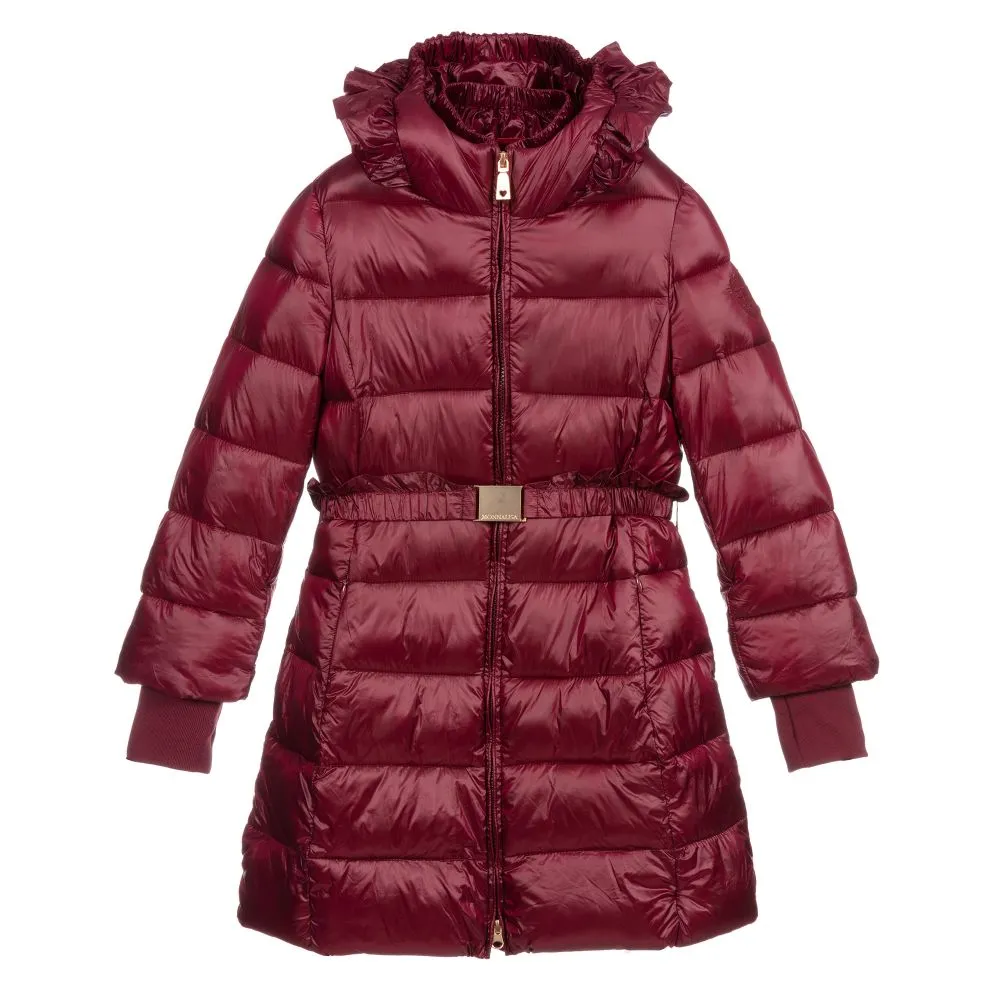 Teen Burgundy Red Puffer Coat