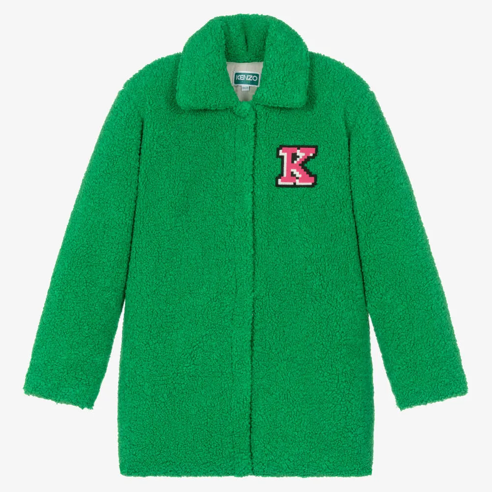 Teen Girls Green Elephant Coat