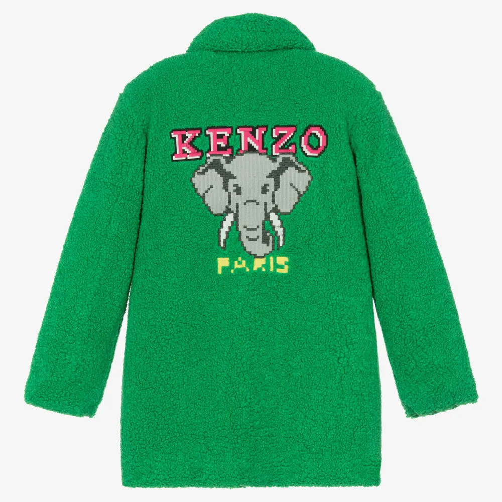 Teen Girls Green Elephant Coat