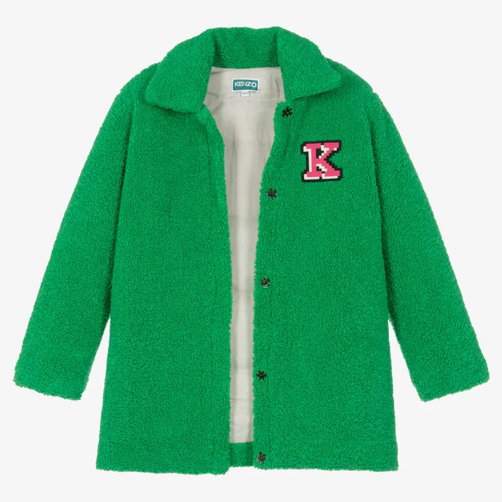 Teen Girls Green Elephant Coat