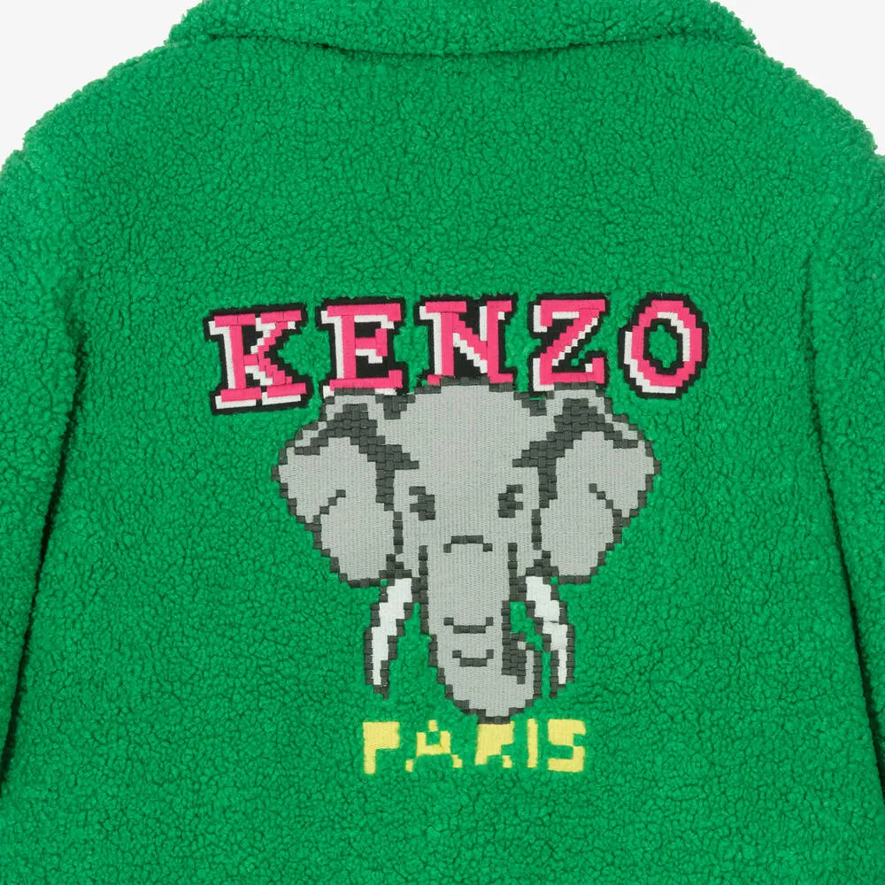 Teen Girls Green Elephant Coat