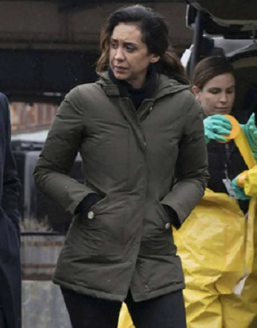 The Blacklist S08 Mozhan Marnò Jacket | Samar Navabi Hooded Jacket