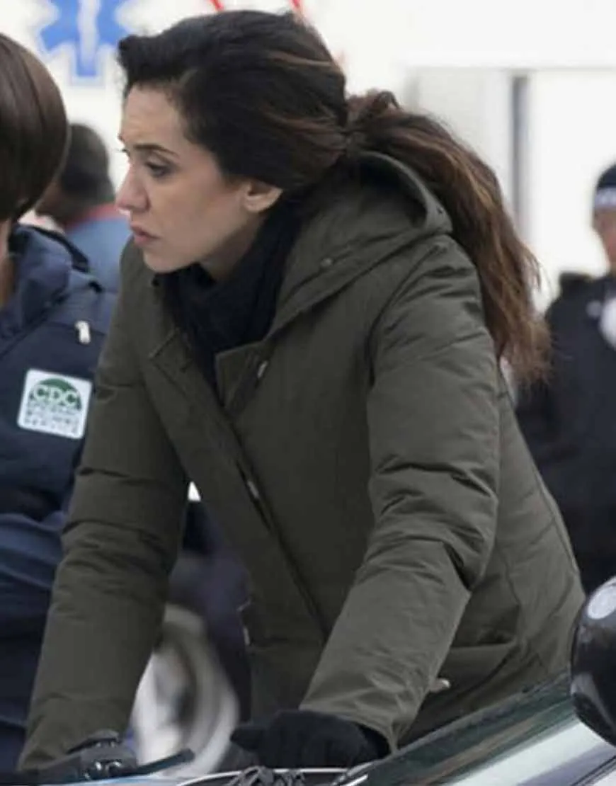 The Blacklist S08 Mozhan Marnò Jacket | Samar Navabi Hooded Jacket