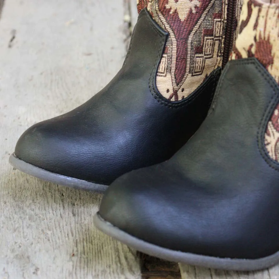 The Cooper Kilim Bootie in Black