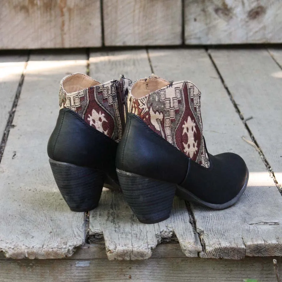 The Cooper Kilim Bootie in Black