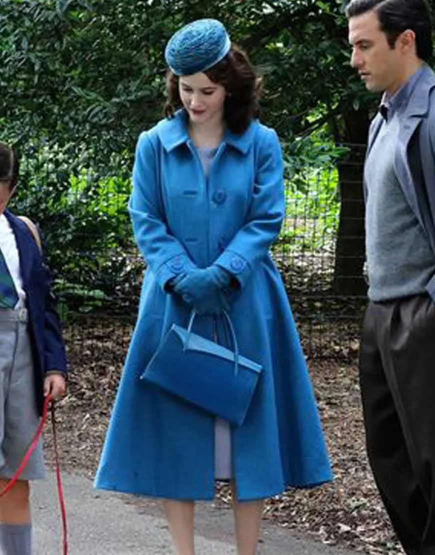 The Marvelous Mrs. Maisel S04 Rachel Brosnahan Blue Trench Coat