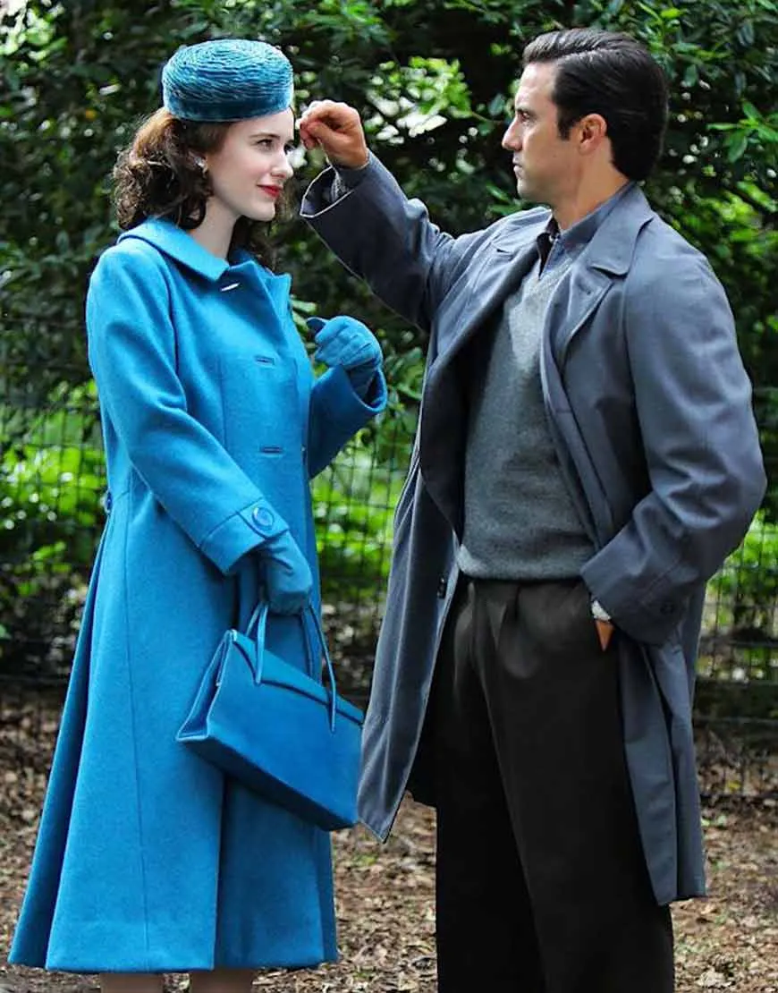 The Marvelous Mrs. Maisel S04 Rachel Brosnahan Blue Trench Coat